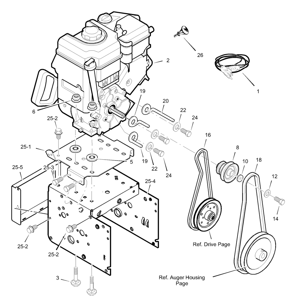 Engine Diagram and Parts List for 629909X64B 2003 Briggs and Stratton Snow Blower